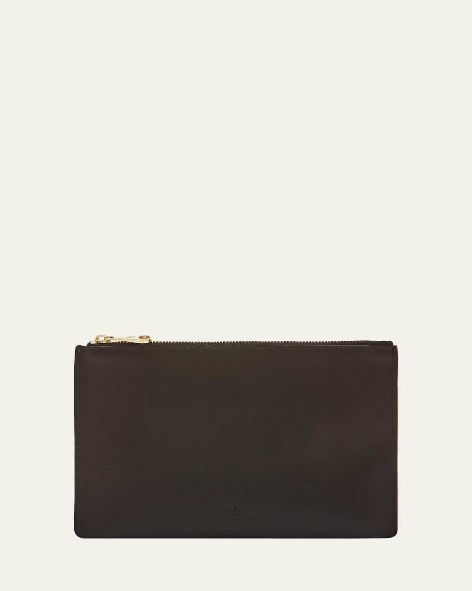 Oliveta Zip Vacchetta Leather Card Case